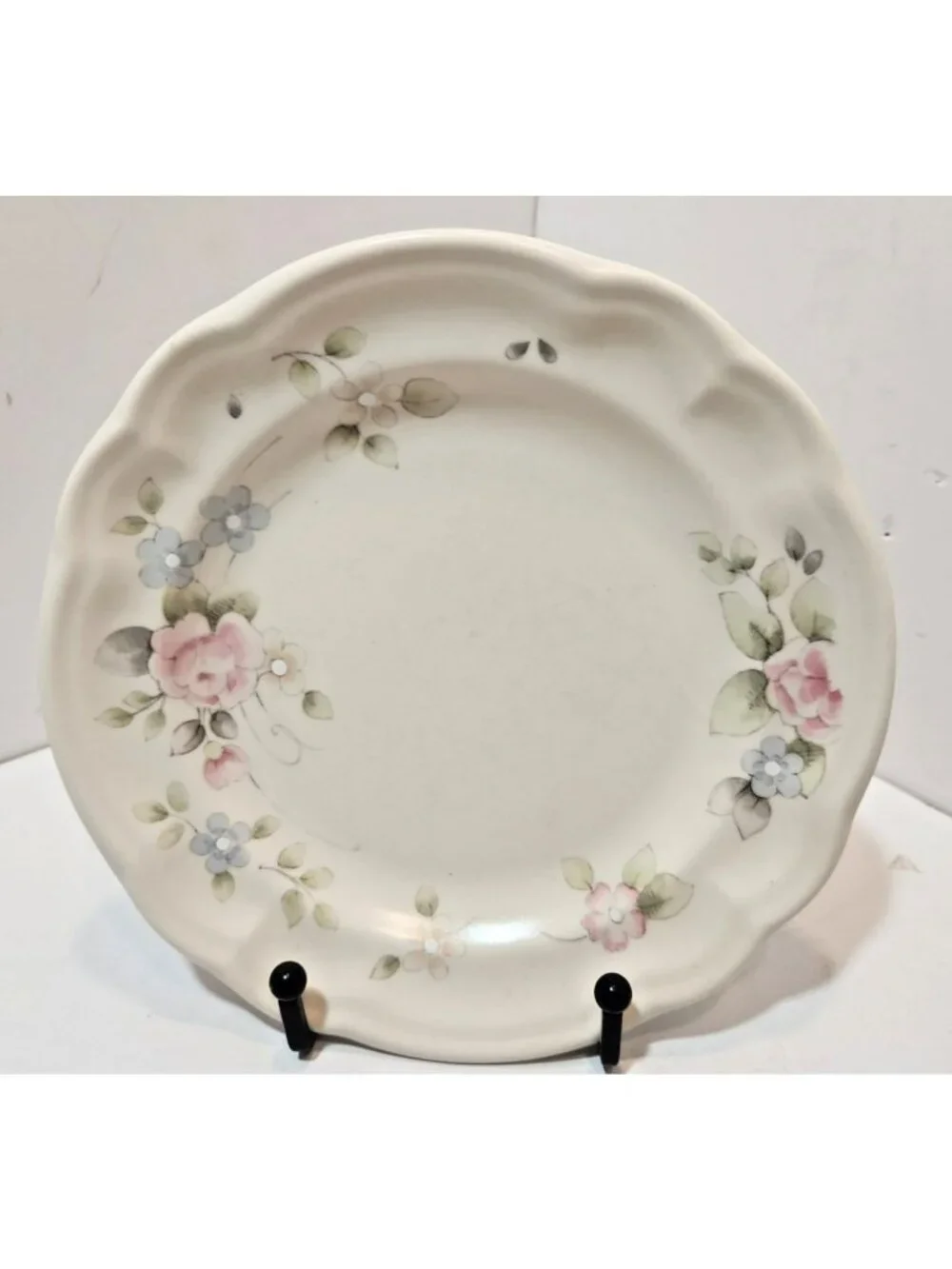 Vtg Pfaltzgraff Tea Rose Stoneware Salad Plates Set of 5 USA Made 7.25